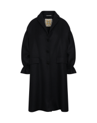 ON PURPOSE: Black drop sleeve overcoat