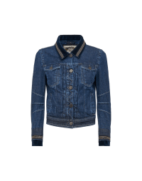 DECISIVE: Jeans style jacket with braided velvet
