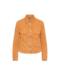 COUNT ON: Jeans style jacket in orange cotton and linen