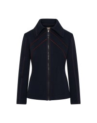 WITNESS: Zip front jacket with diagonal over stitch