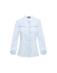 GALA: Blue and white mini-check shirt