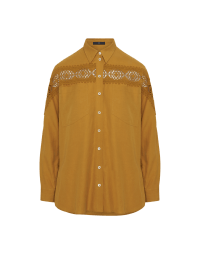 MAVERICK: Saffron Man's style shirt with macramé inserts