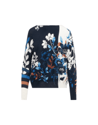 ATTENTIVE: Floral printed lightweight cotton sweater