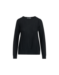 EMOTIVE: A-line sweater in lightweight black wool