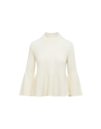 WAVE: Mock turtle neck sweater with flared body and sleeves