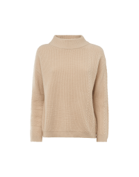 ALIGN: Mock turtle neck sweater in beige angora mix