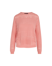 MUST-SEE: Crew neck sweater in pale pink modal cotton