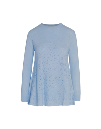 WHIRLING: Fine flare-out A-line sweater in multiple stitch patterns