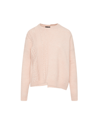 POSTPONE: Asymmetric crewneck sweater In smooth and brushed yarn