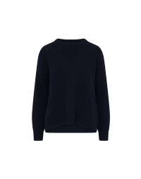 SPECIALIST: Navy crew sweater with 3D surface