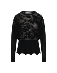 FRIVOL: Semi-sheer sweater with shaped ribbed hem