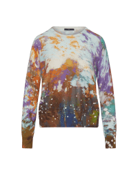 OUTSIDE: ‘Paint splash’ printed cotton sweater