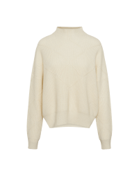 RESPONSE: High neck sweater in ecru cashmere