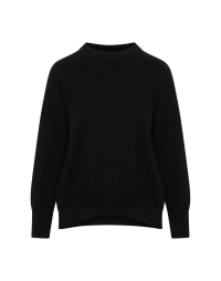ZEALOUS: A-gender black sweater with inset square sleeves
