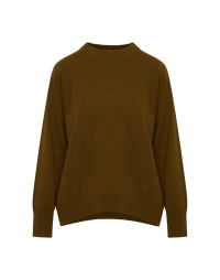 ZEALOUS: A-gender brown sweater with inset square sleeves