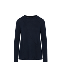 FORMATION: Flare-out top in navy wool jersey