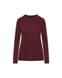 FORMATION: Flare-out top in brick red wool jersey
