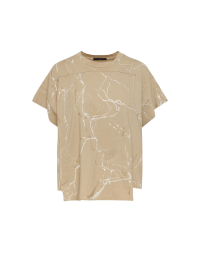 WANDER: Beige-coloured t-shirt with 'craquelure' print