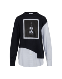 TRULY: Artist at High t-shirt in woven cotton and wool jersey
