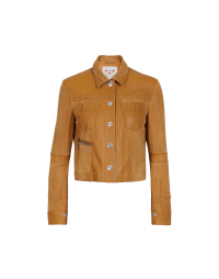 COVERT: Caramel leather and suede jacket