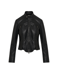 ABSOLUTE: Black biker-style nappa leather jacket