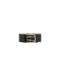 INCLUSION: Scallop edged perforated leather belt