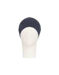 FELICITY: Dusty blue cable stitched bobble hat
