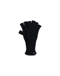 RESISTANCE: Fingerless gloves in black wool