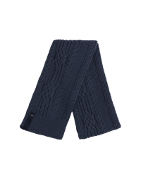 HUMBLE: Sciarpa in lana azzurro polvere con motivo intrecciato