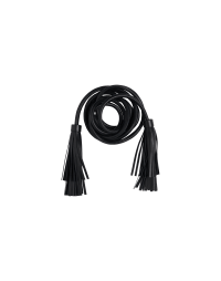 REWIND: Black tie belt with tassel ends