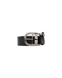 ORBIT: Black wide belt with metal hardware