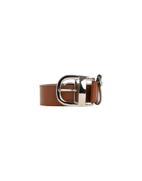 ORBIT: Tan wide belt with metal hardware