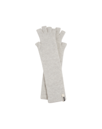 GLARING: Fingerless gloves in ivory wool