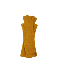 GLARING: Fingerless gloves in yellow wool