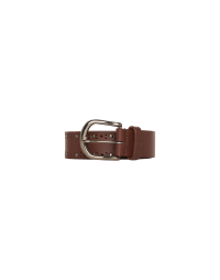 PINPOINT: Cintura marrone con borchie e fori punzonati