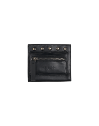 DECIDER: Black mini-wallet with stud decoration