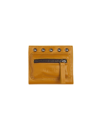 DECIDER: Yellow mini-wallet with stud decoration