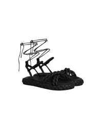 HAYWIRE: Thick soled sandals in plaited leather