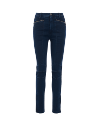 CRAZE: Tech-denim skinny pants with biker details