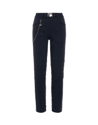 DISCLOSE: Navy multi-panel pant in cotton and polyester mix