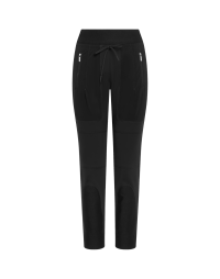 ENTRUST: Pantaloni jogger neri con dettagli in costina elasticizzata