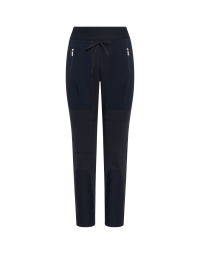 ENTRUST: Pantaloni jogger blu navy con dettagli in costina elasticizzata