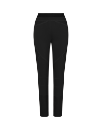HI LAY OUT: Black multi-seam, multi-panel pants