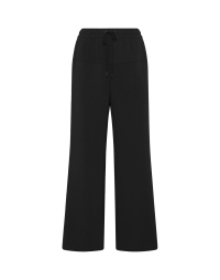 REBOUND: A-gender black pull-on pants with wide legs
