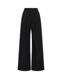 TENACITY: Wide leg pants with stud and eyelet decoration