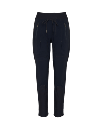 ENTRUST: Black A-gender joggers with elasticated rib details