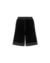 NIMBLE: A-gender black shorts in technical corduroy
