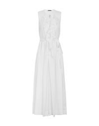 INVITE: Ivory crêpe wide leg jumpsuit with zip front