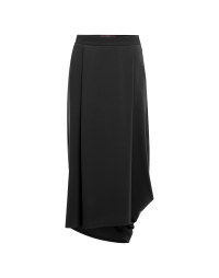 UNDULATE: Wrapped and draped skirt in black