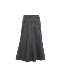 FLUENT: Multi-panel skirt in Prince of Wales check